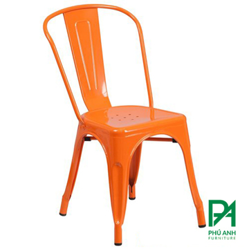 Ghế tolix dựa màu cam